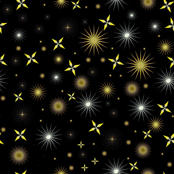 Nocne niebo z jasnymi gwiazdami — Wektor stockowy
