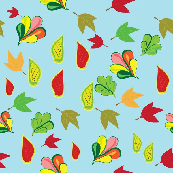 Абстрактный рисунок с осенними листьями — стоковый вектор