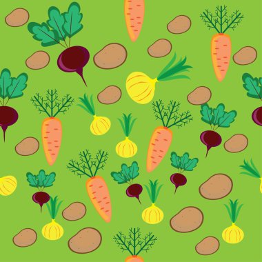 Abstract seamless structure with vegetable clipart