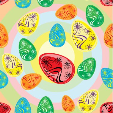 abstract pattern with easter eggs clipart