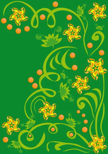 Abstract floral ornament — Stock Vector