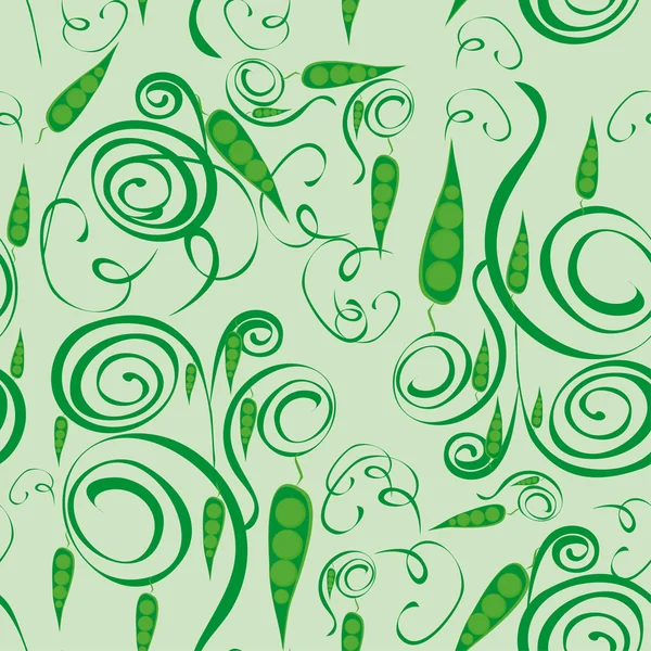 Patrón abstracto con guisantes verdes — Vector de stock