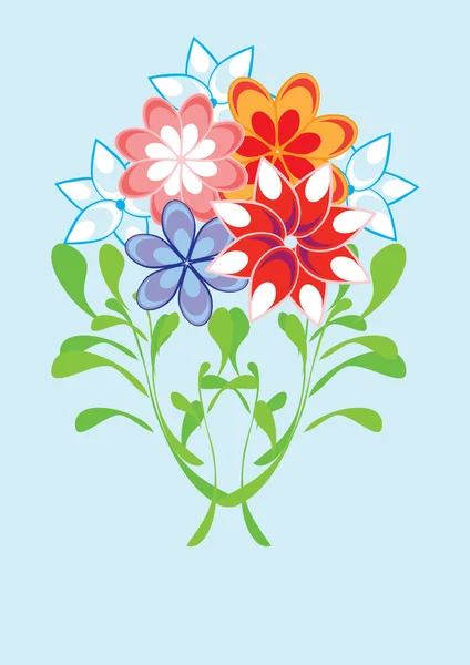 Куча цветов на изолированном фоне — стоковый вектор