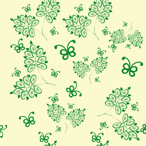 Patrón abstracto con flores — Archivo Imágenes Vectoriales