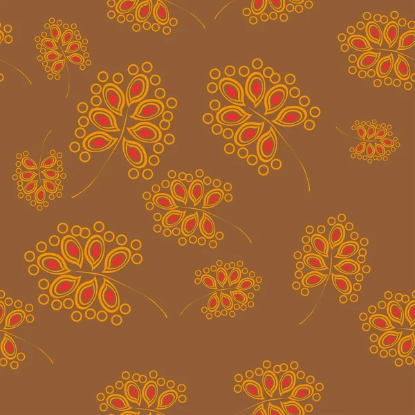 Patrón abstracto con flores — Vector de stock