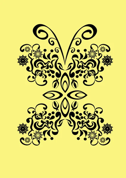 Бабочка на изолированном фоне — стоковый вектор