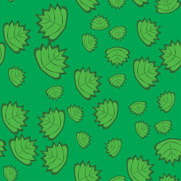 초록 잎 패턴 — 스톡 벡터