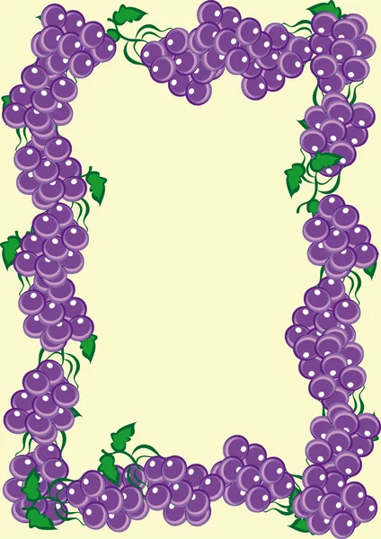 Marco abstracto de varillas de uvas azul oscuro — Vector de stock