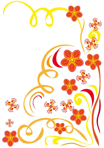 抽象の花飾り — ストックベクタ