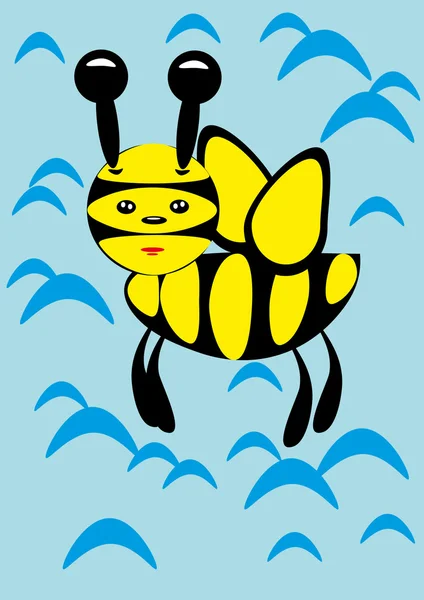La abeja es mosca — Archivo Imágenes Vectoriales