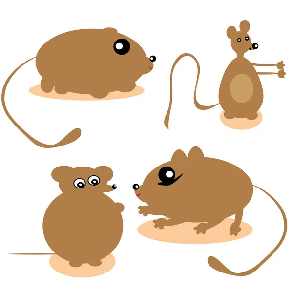 Mice on the isolated background — Stock Vector