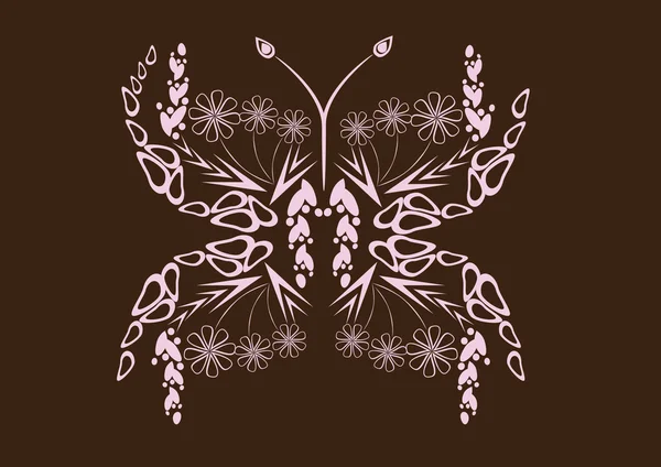 Farfalla su sfondo isolato — Vettoriale Stock