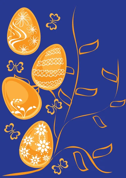 Antecedentes com ovos de Páscoa — Vetor de Stock