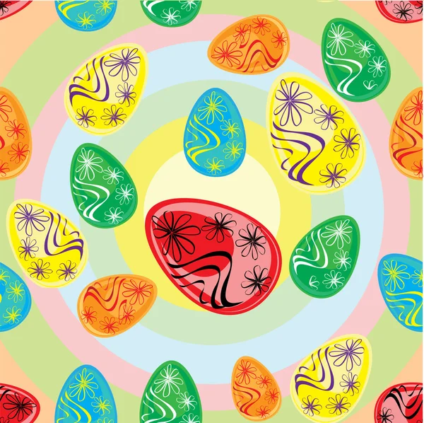 Modèle abstrait avec des œufs de Pâques — Image vectorielle