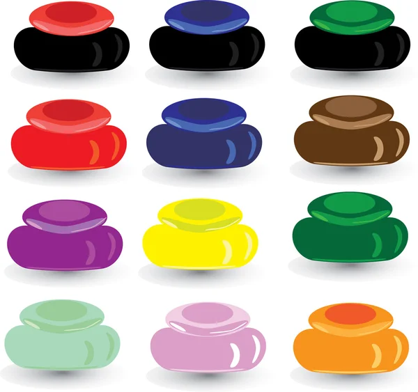 Set caixa multi-colorida para cosméticos — Vetor de Stock