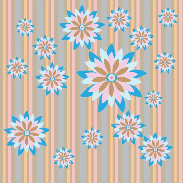 Arrière-plan abstrait avec fleurs — Image vectorielle