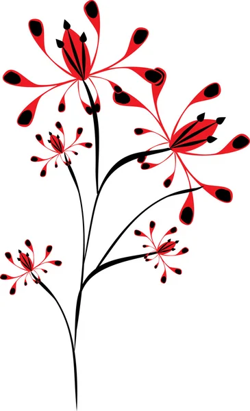 Αφηρημένη λουλούδι στο απομονωμένο παρασκήνιο — Διανυσματικό Αρχείο