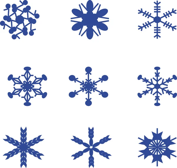 Snowflakes on the isolated background — Stock Vector