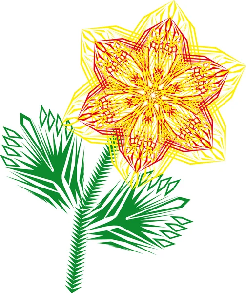 Feu d'or fleur — Image vectorielle