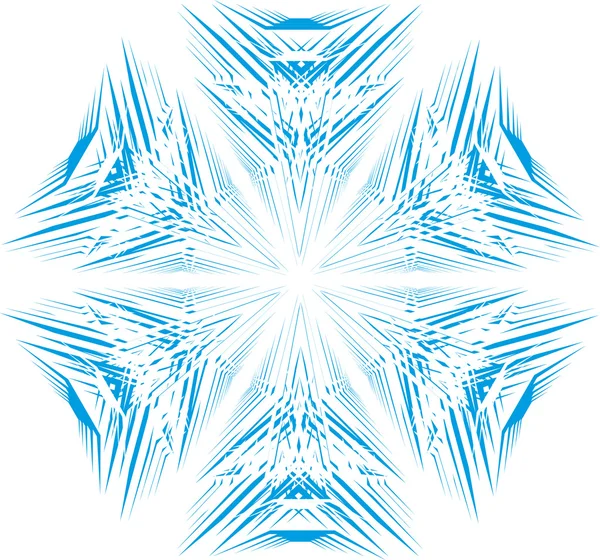 Абстрактная изолированная векторная снежинка — стоковый вектор