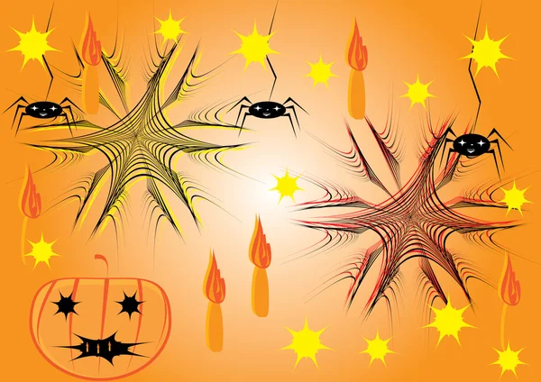 Illustrationen med holiday symboler för halloween — Stock vektor