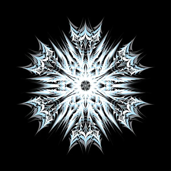 Abstract isolated vector snowflake — Stock Vector