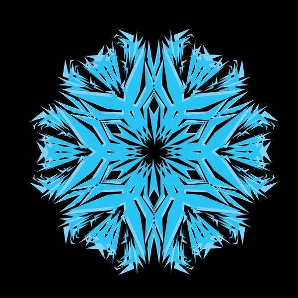 Copo de nieve vector aislado abstracto — Vector de stock