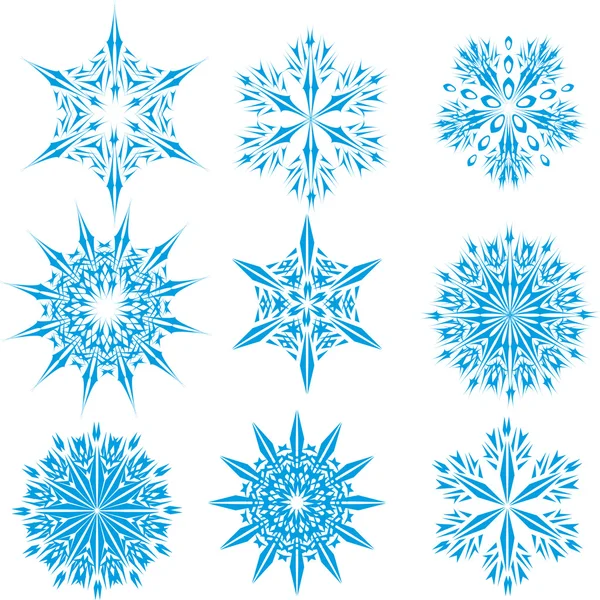 Set of snowflakes — Stock Vector