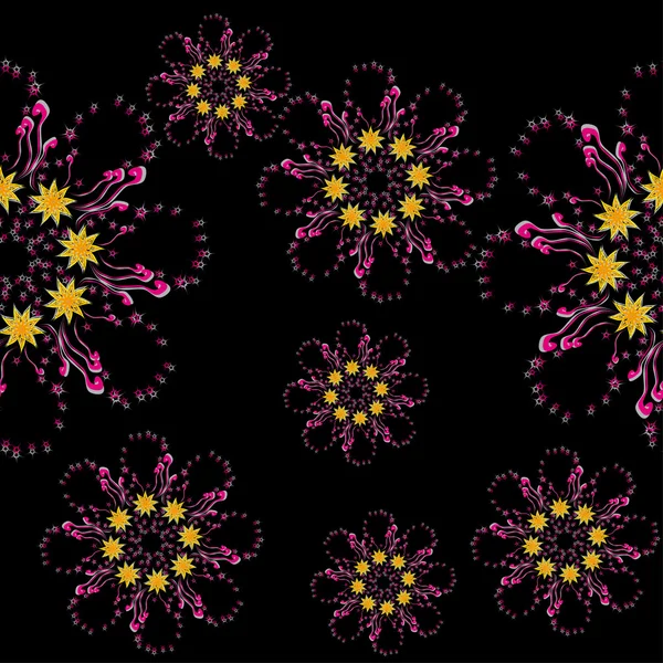 Абстрактний візерунок з квітами — стоковий вектор