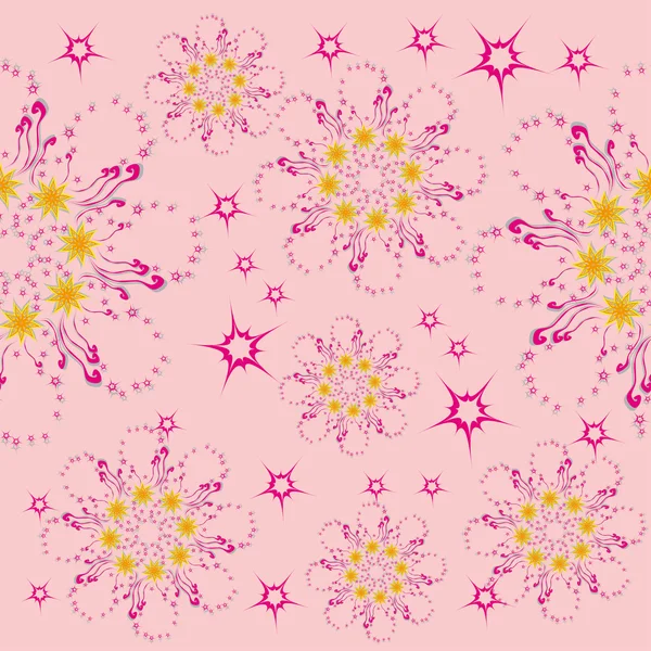 Abstraktes Muster mit Blumen — Stockvektor