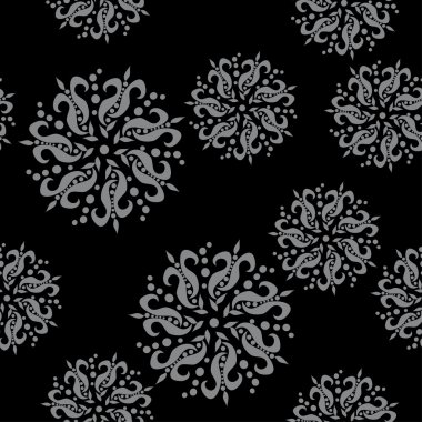 abstract pattern with flowers clipart