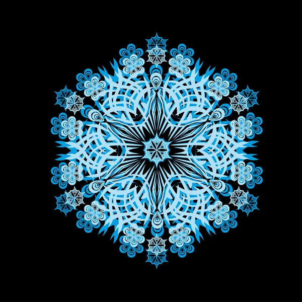 Абстрактний ізольований вектор сніжинка — стоковий вектор