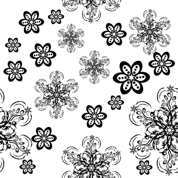 Modèle abstrait avec des fleurs — Image vectorielle