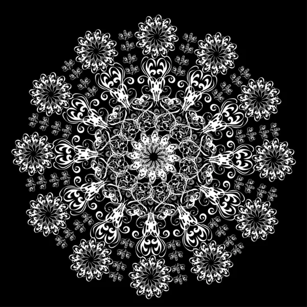 Абстрактная изолированная векторная снежинка — стоковый вектор