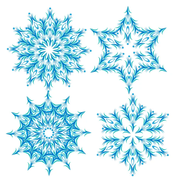 Copo de nieve vector aislado abstracto — Archivo Imágenes Vectoriales