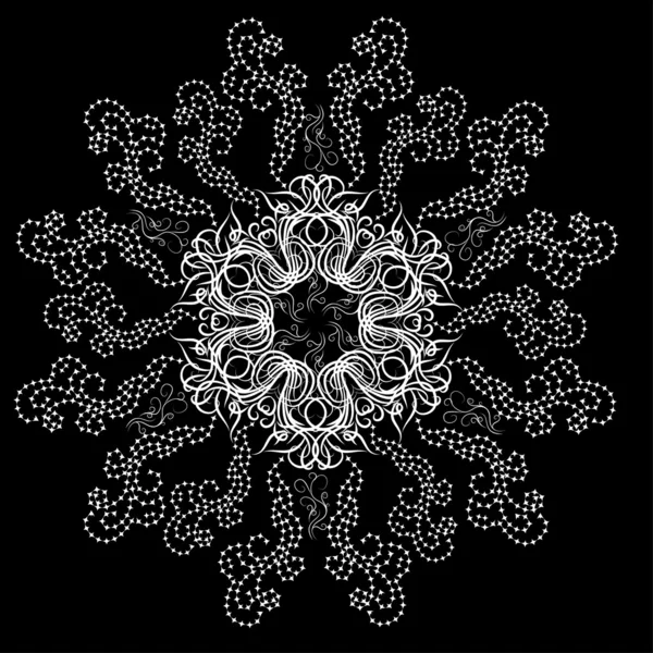 Abstract isolated vector snowflake — Stock Vector