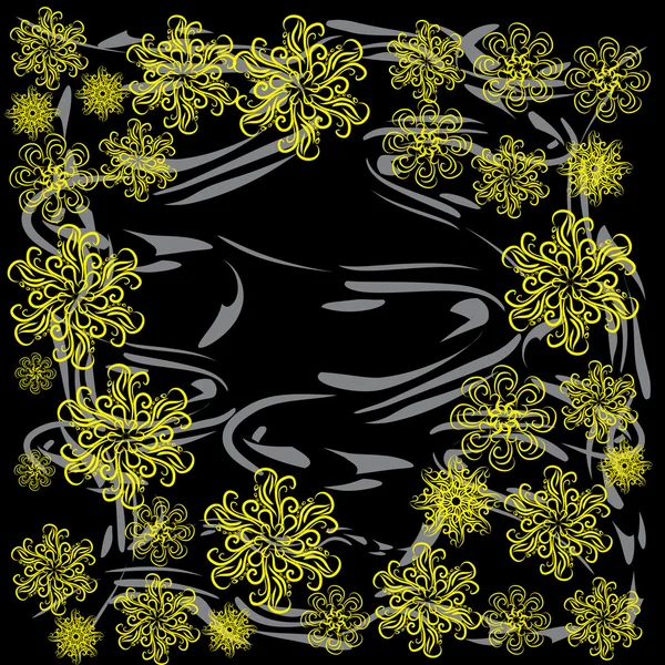 Cadre floral d'hiver — Image vectorielle