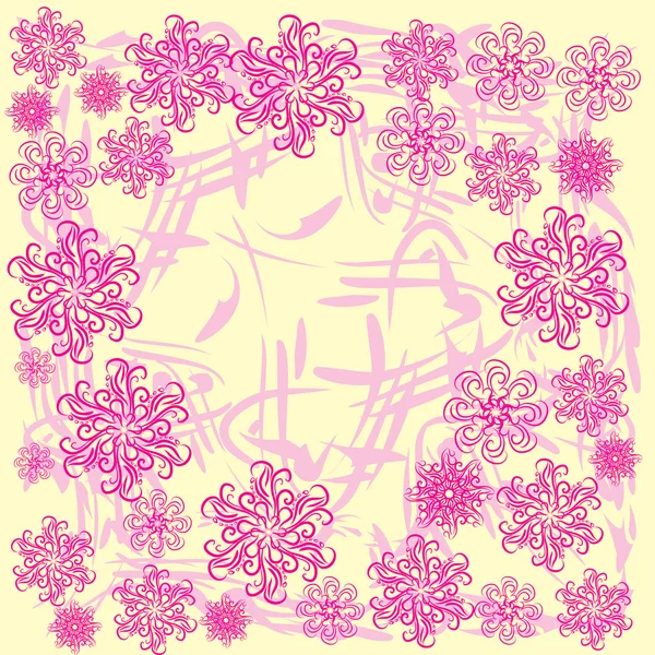 Зимняя цветочная рамка — стоковый вектор