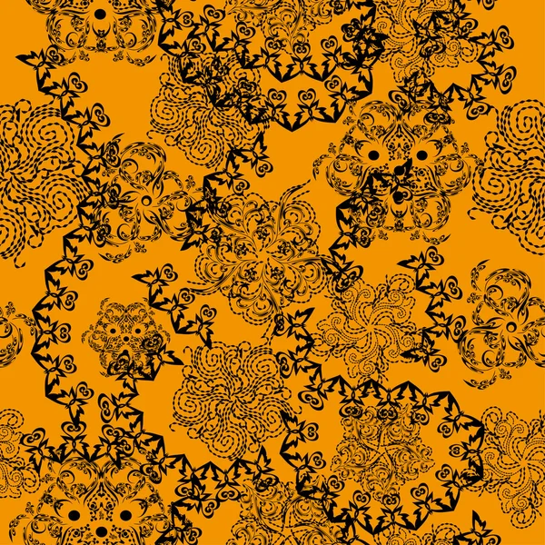 Abstraktní bezešvý vzor s květinami — Stockový vektor