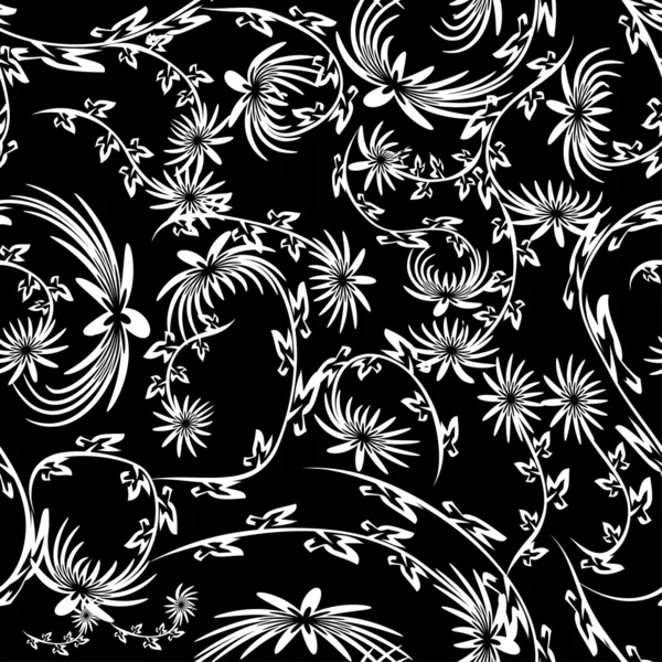 Αφηρημένο μοτίβο χωρίς ραφή με λουλούδια — Διανυσματικό Αρχείο