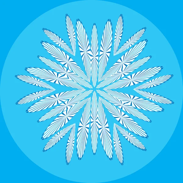 Fiocco di neve vettore isolato astratto — Vettoriale Stock