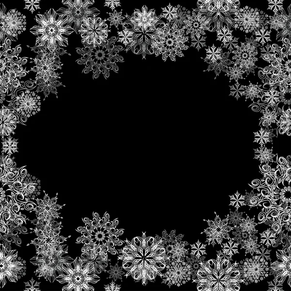 Winter floral frame — Stock Vector