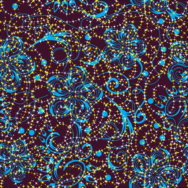 Абстрактный бесшовный рисунок с цветами — стоковый вектор