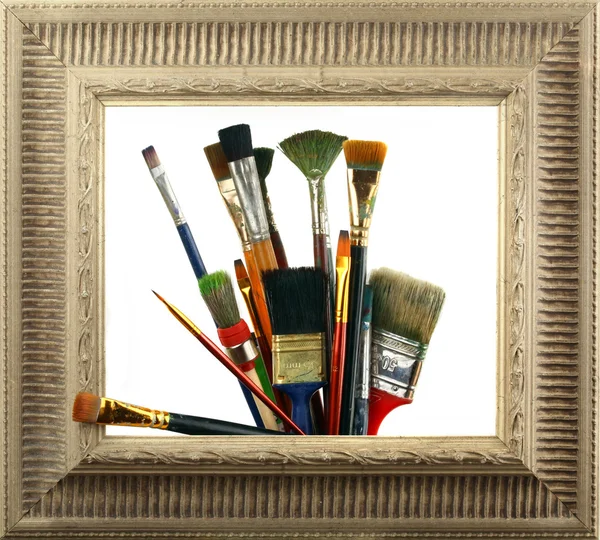 Brush in the frame — Stock Photo, Image
