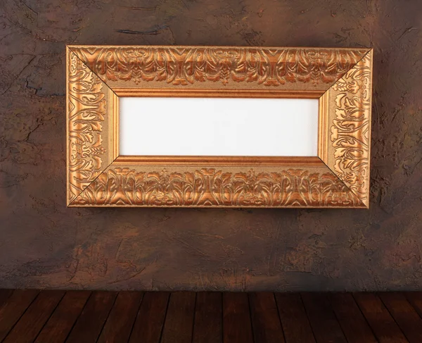 Old picture frame on a wall — Stock Photo, Image