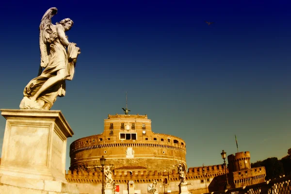 ローマのサンタンジェロ、ハドリアヌスの霊廟 — ストック写真
