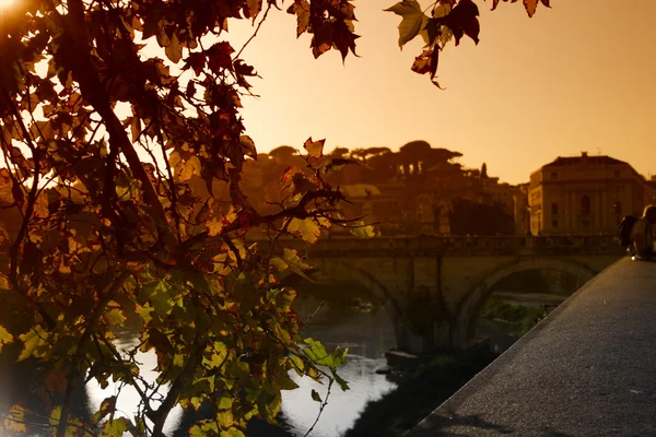 พระอาทิตย์ตกในกรุงโรม (แลนด์สเคป ) — ภาพถ่ายสต็อก