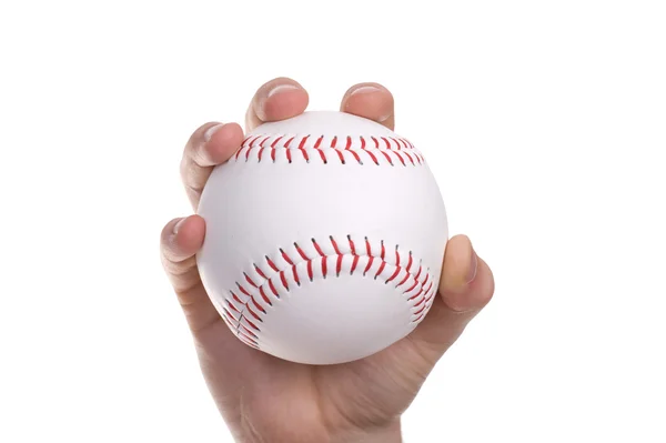 La mano y la pelota de béisbol — Foto de Stock
