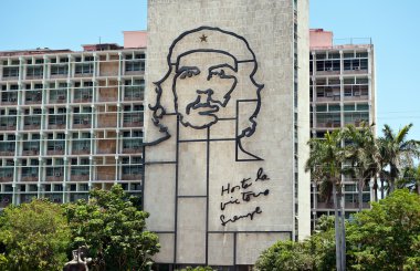 Iron work of Che Guevara image in Havana Cuba clipart