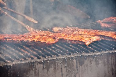 kitchener kaburga Festivali sırasında dışarıda Barbekü kaburga